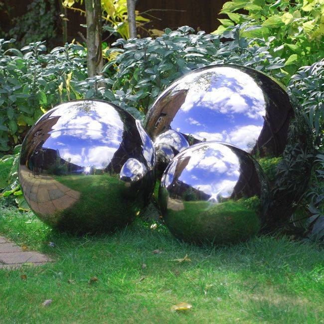 Stainless Steel Gazing Ball Garden Decor Walmartcom Walmartcom