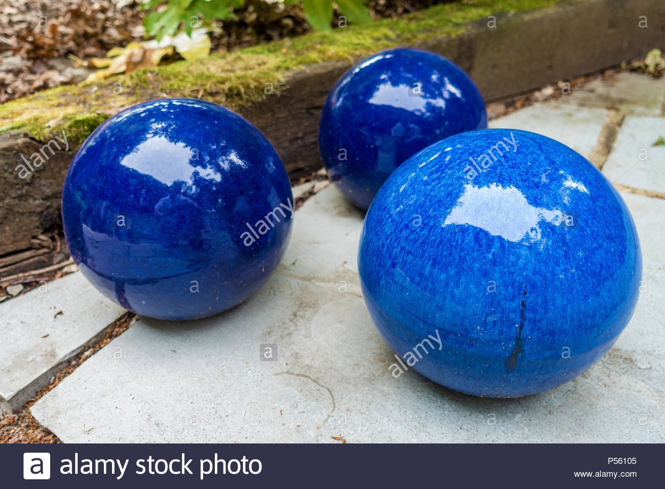 Small Green Glazed Sphere Ball Garden Ornament Woodside Garden Centre