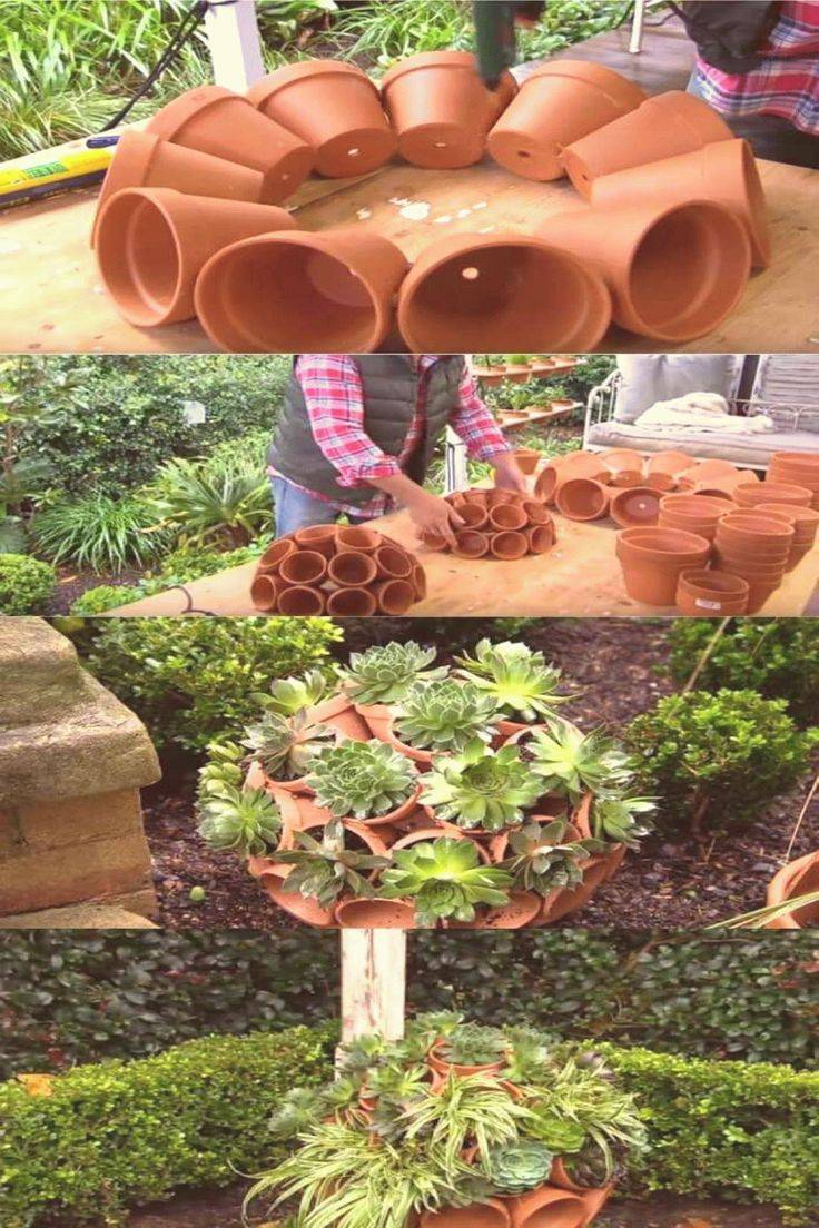 Diy Succulent Clay Pot Planter Sphere Garden Art