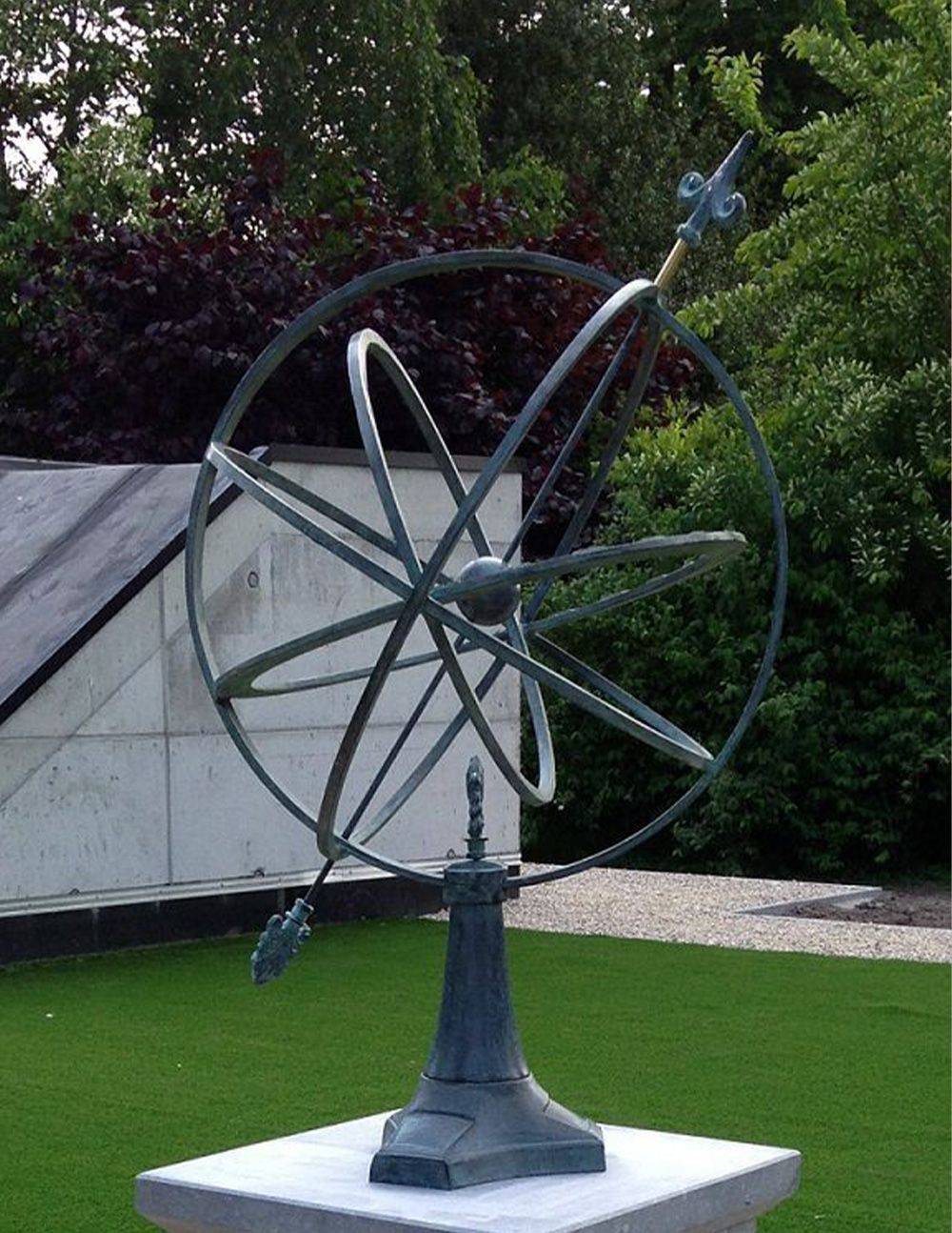Bronze Sundial In Classic Garden Setting Garden Spheres Armillary