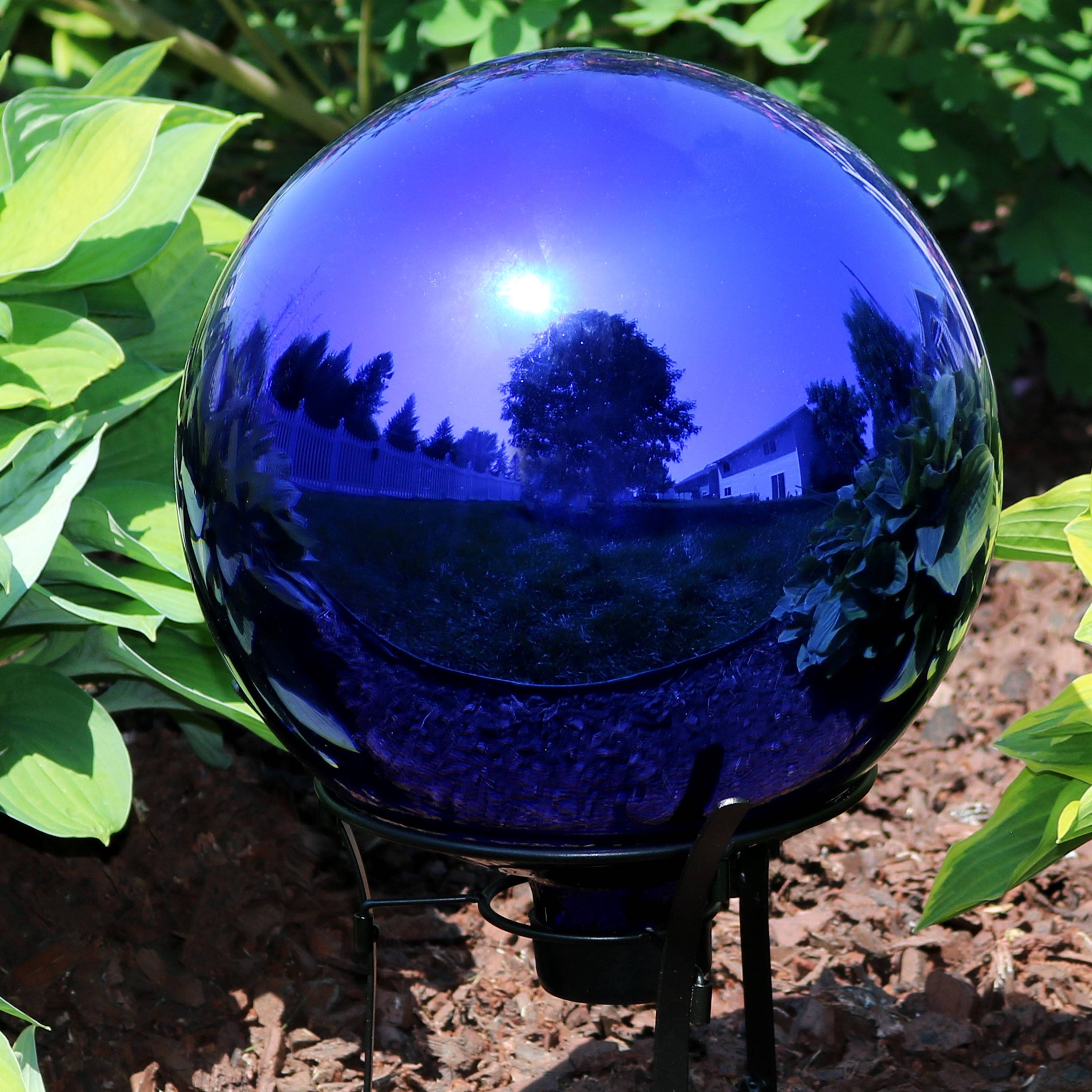 Alpine Green And Blue Glass Gazing Ball