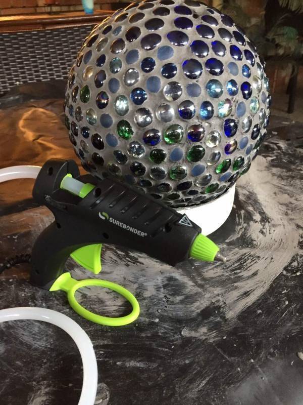 Diy Garden Gazing Ball Lost Mom Diy Garden Gazing Ball