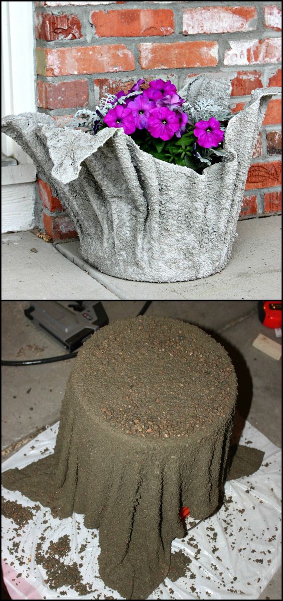 The Rustic Willow Diy Concrete Planters