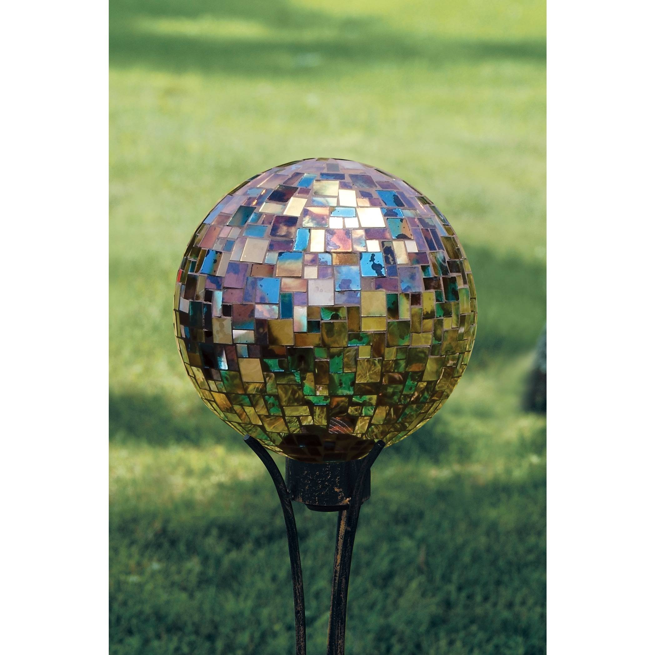 Sunnydaze Mirrored Garden Inch Glass Gazing Ball Yard Decor Pack