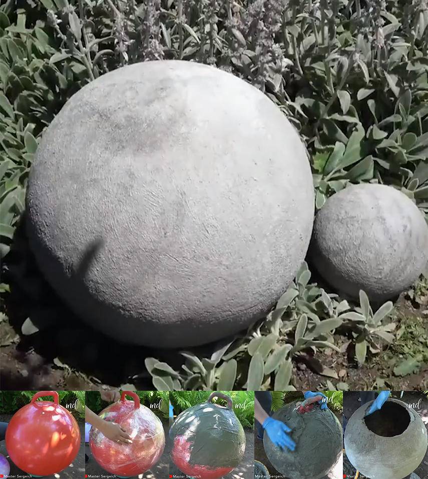 Garden Ball Concrete Sphere Concrete Ball Concrete Paper