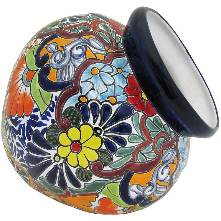 Vintage Talavera Terra Cotta Blues Garden Stool