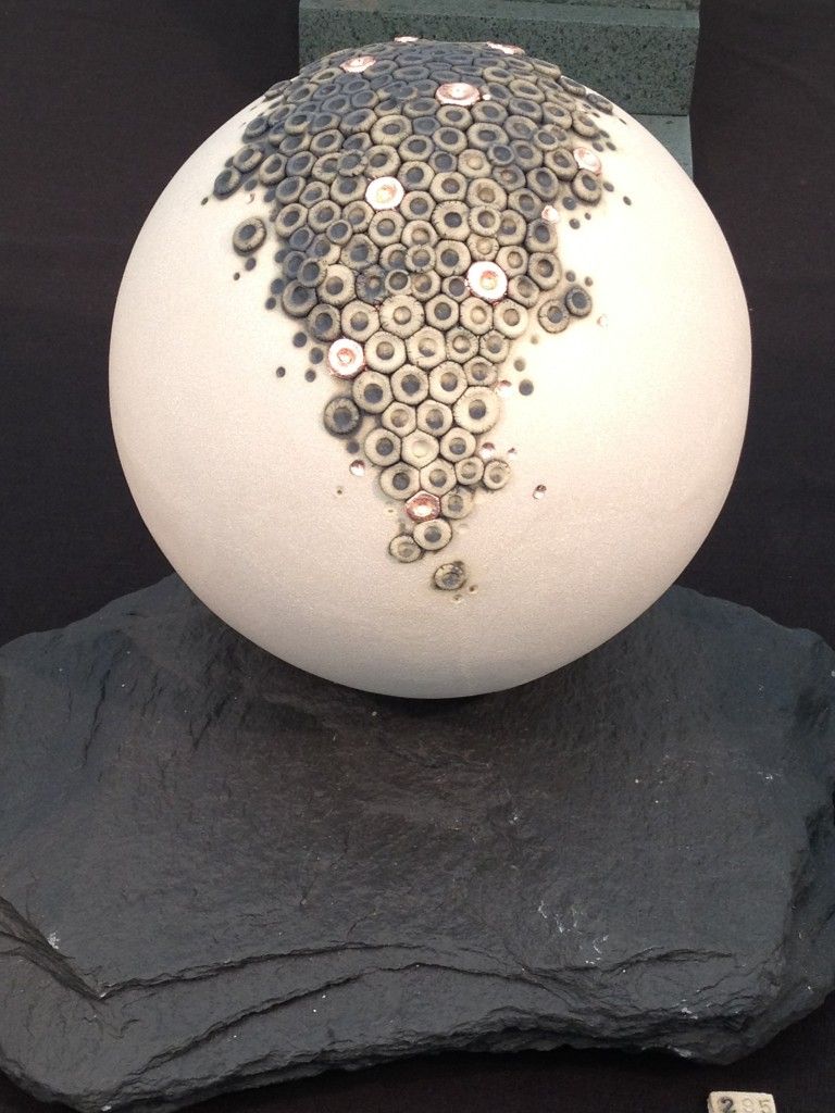 Blue Ceramic Garden Spheres Fasci Garden