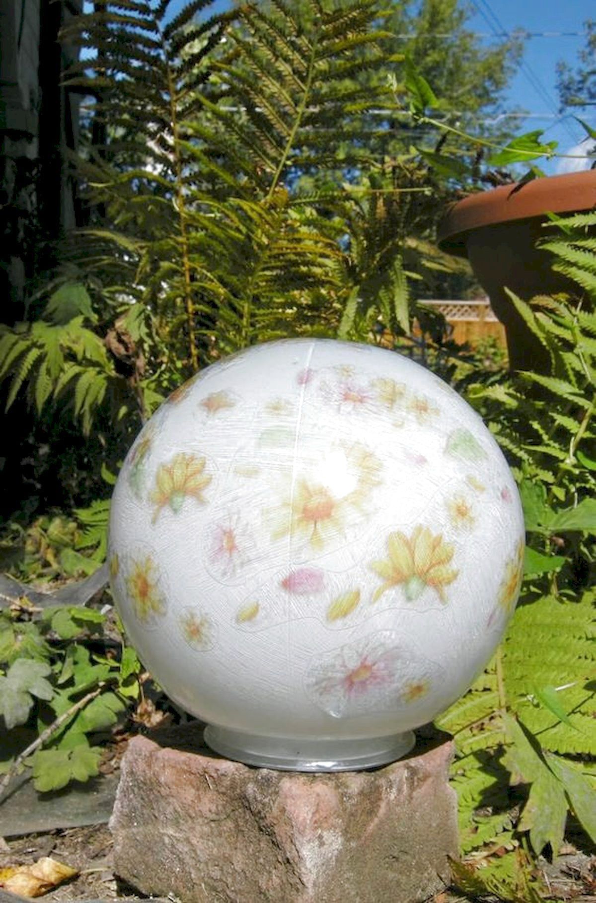 Purple Mosaic Gazing Ball
