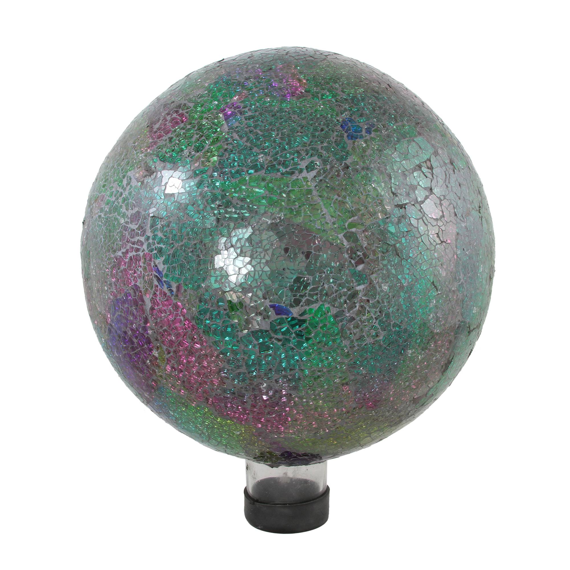 Mosaic Glass Gazing Globe Shinning Purple Garden And Pond Depot