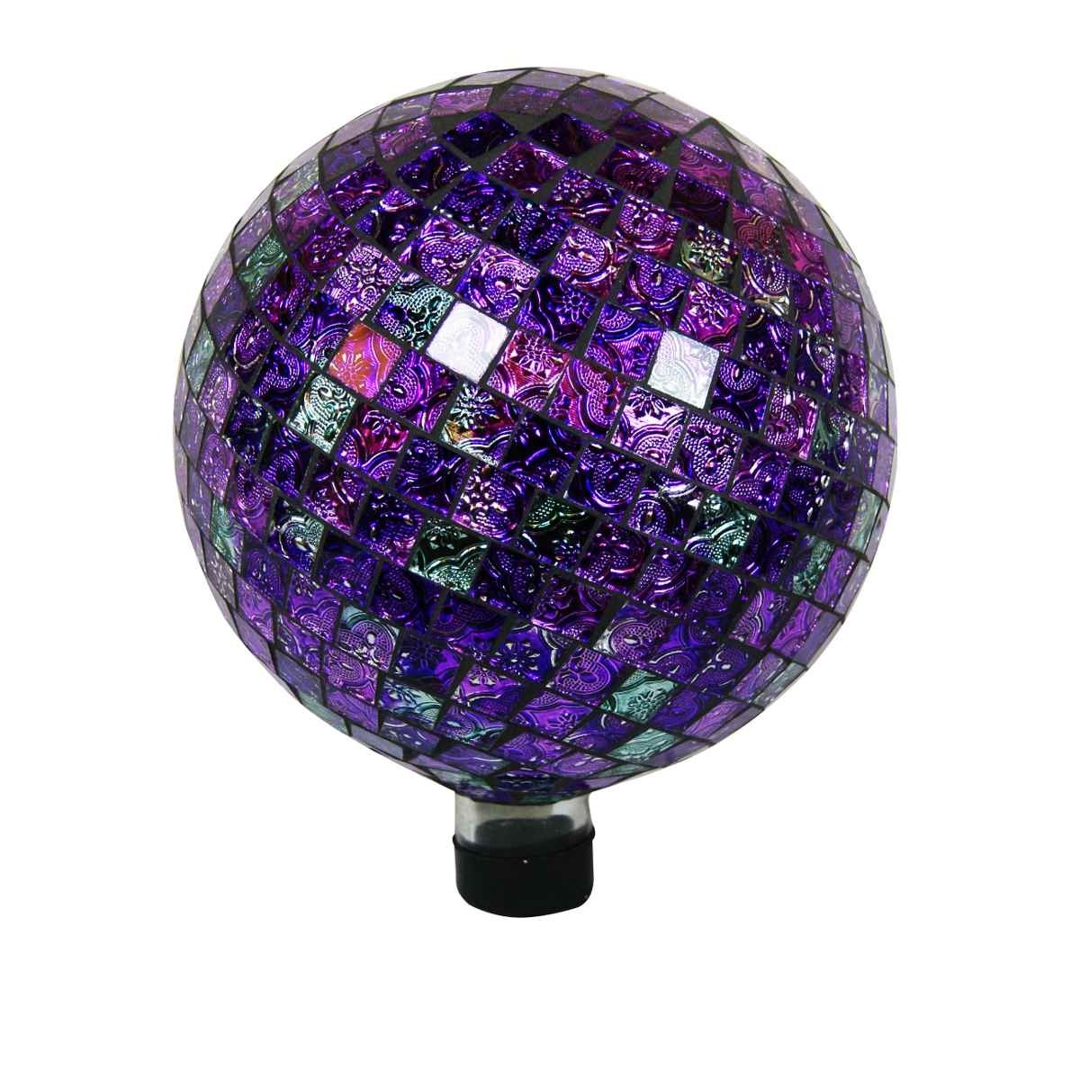 Purple Mosaic Rainbow Glass Gazing Ball Gazing Balls Garden Dcor