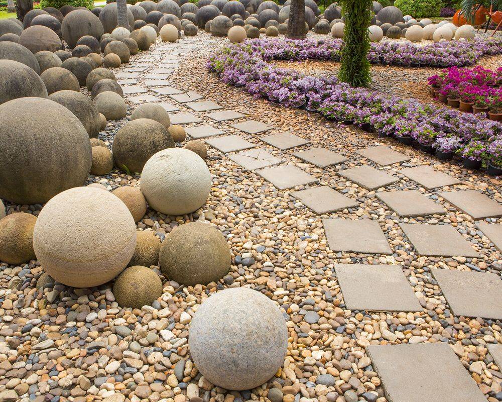 Concrete Garden Orbs