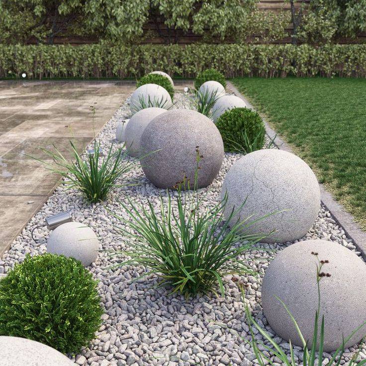 Stacked Stone Garden Spheres
