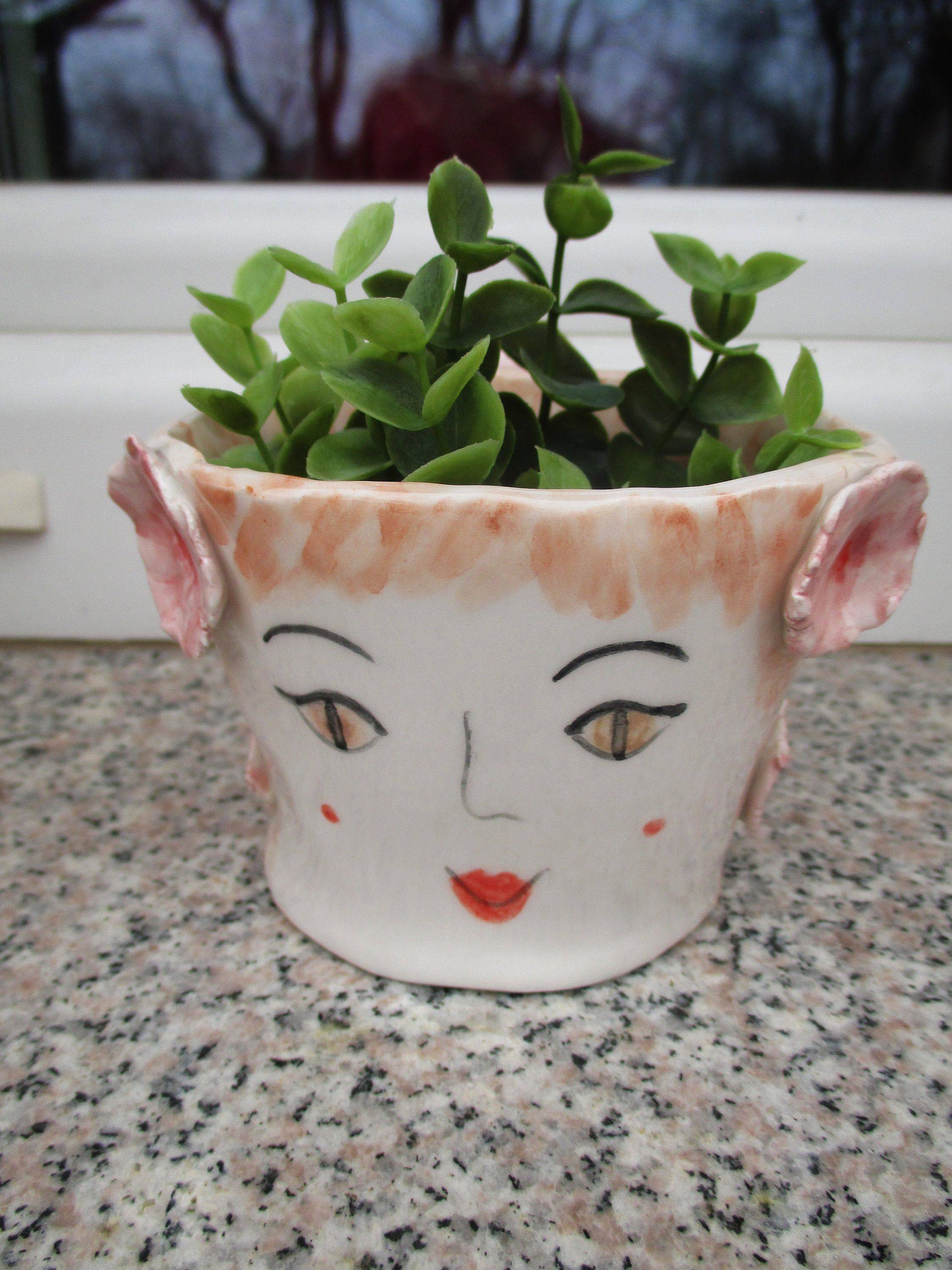 Ceramic Face Planters