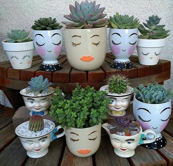 Flower Face Indoor Planter Plant Pot Flower Pot