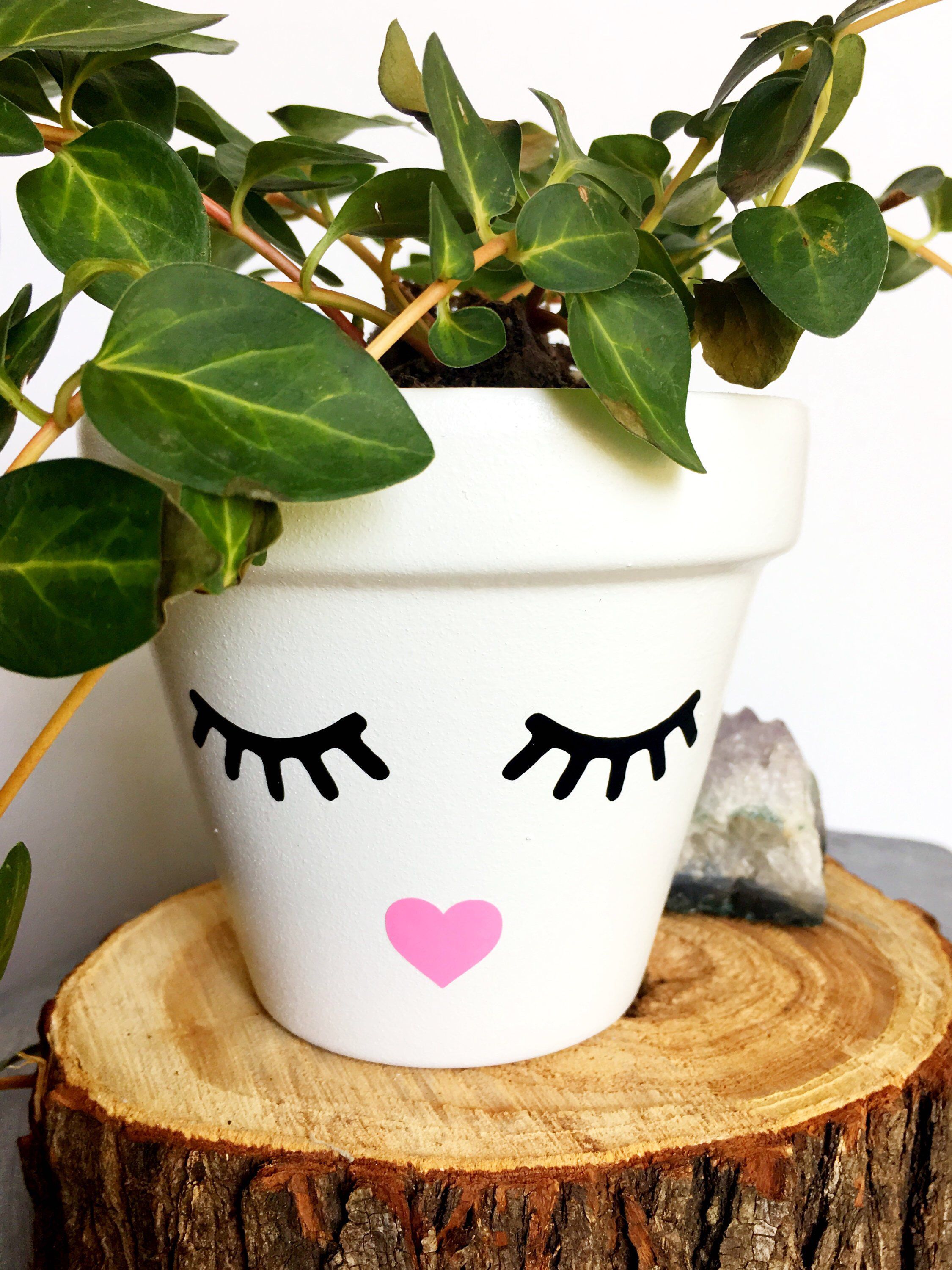 Unique Ceramic Head Planter Face Plant Pot Air Plant Holder