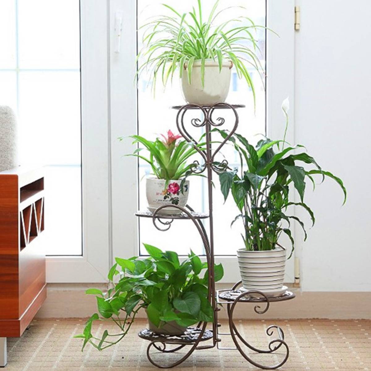 Asewon Classictall Plant Stand Layers Retro Iron Flower Pot Stand