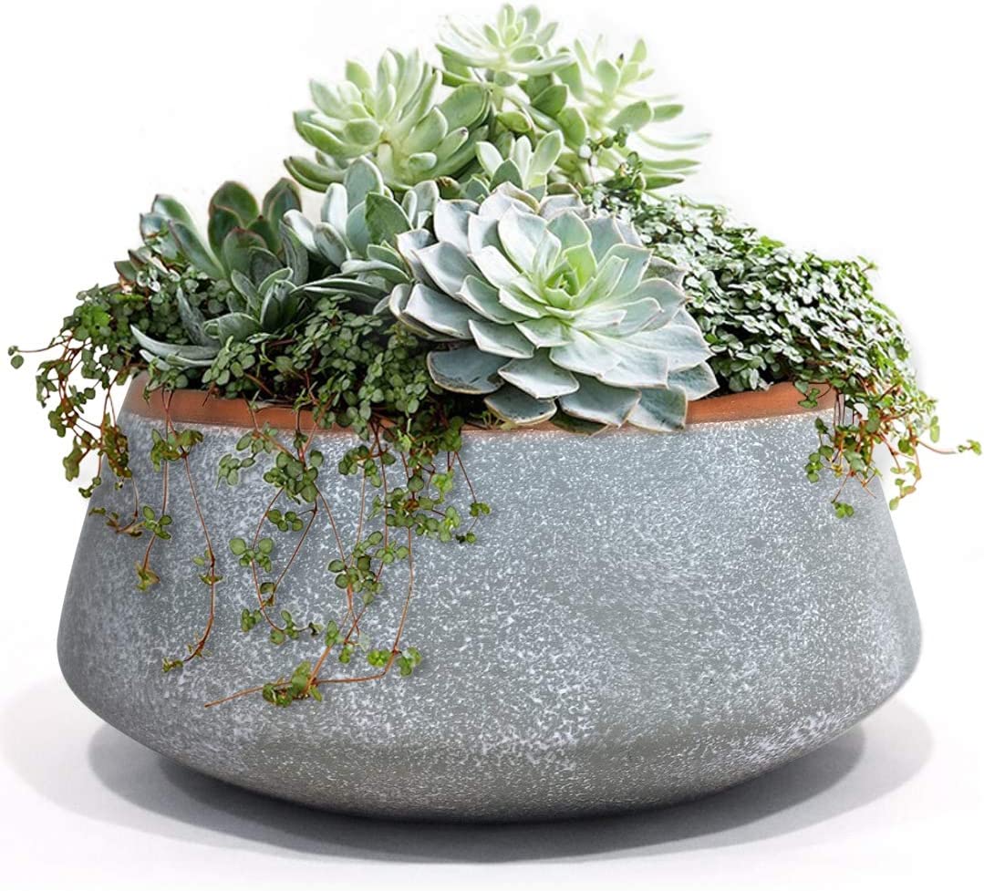 Tubus Tall Planter Concrete Style Plastic Planters