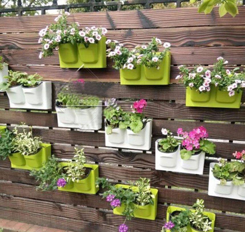 Coconut Half Wall Flower Basket