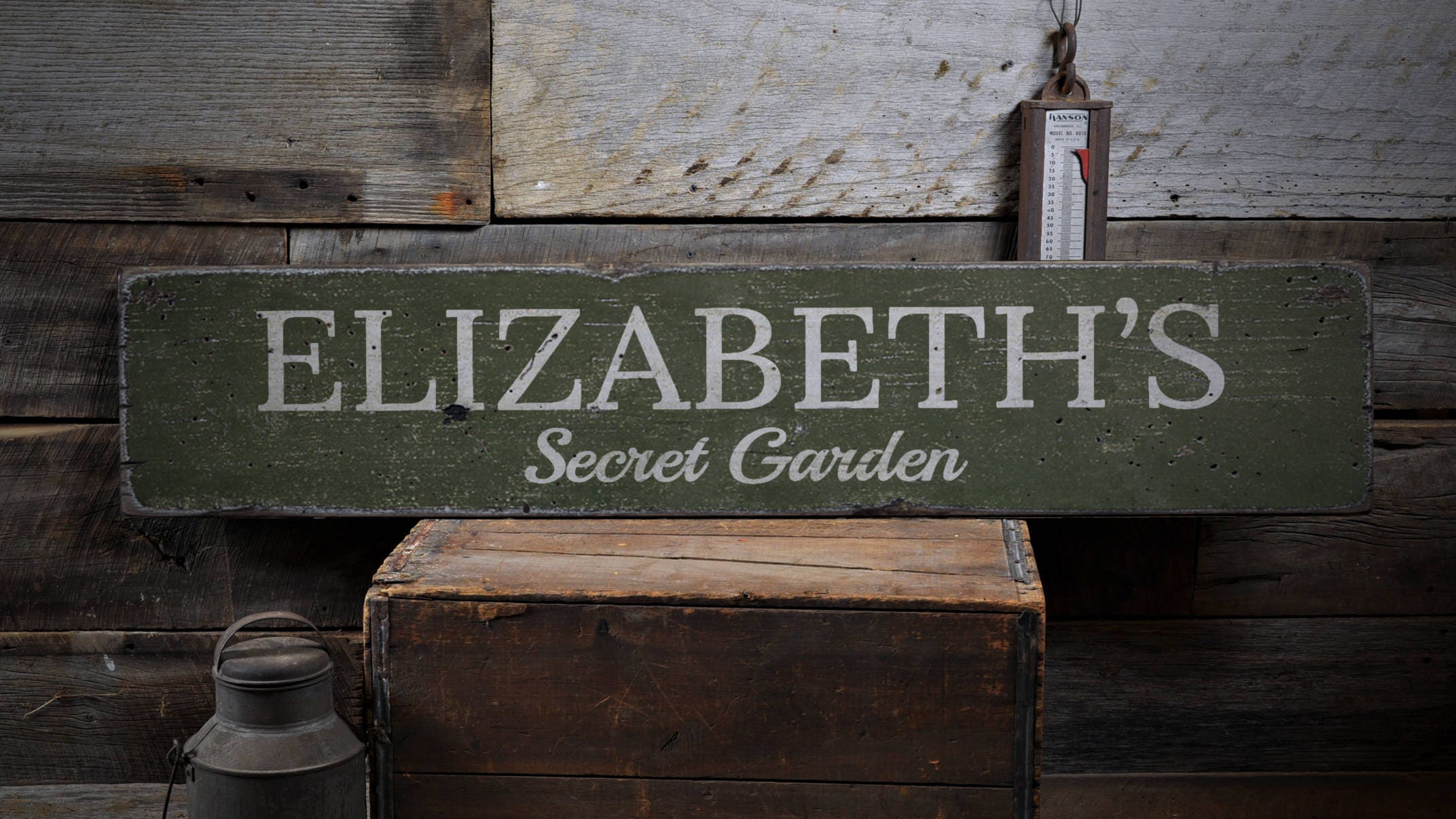 Secret Garden Sign Custom Hand Painted Personalized X