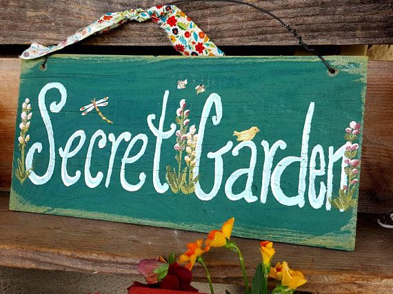 Secret Garden Signpersonalized Secret Garden Signflower