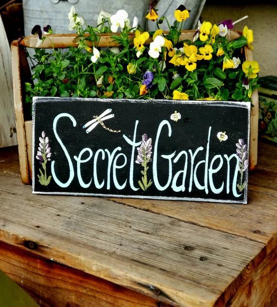 Secret Garden Signpersonalized Secret Garden Signflower