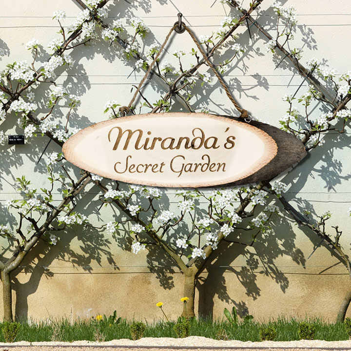 Secret Garden Signpersonalized Secret Garden Signflower