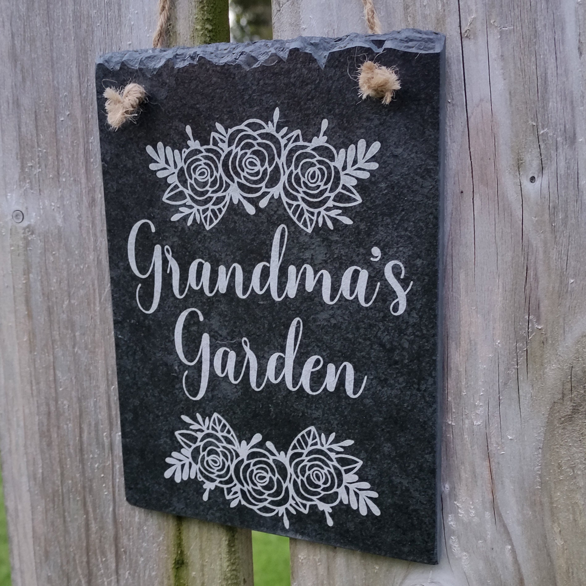 Personalised Engraved Slate Garden Sign