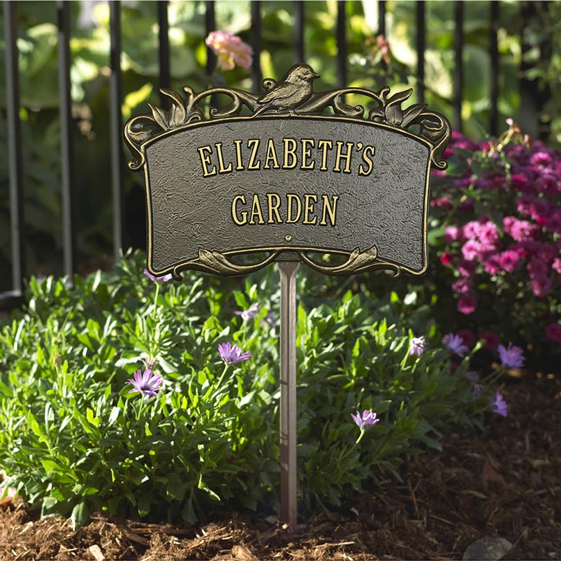Garden Flower Personalized Garden Plaque