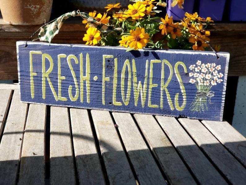 Custom Floral Garden Sign Mybluepalette
