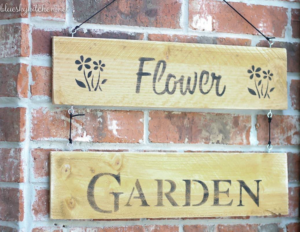 Flowers Garden Sign Hand