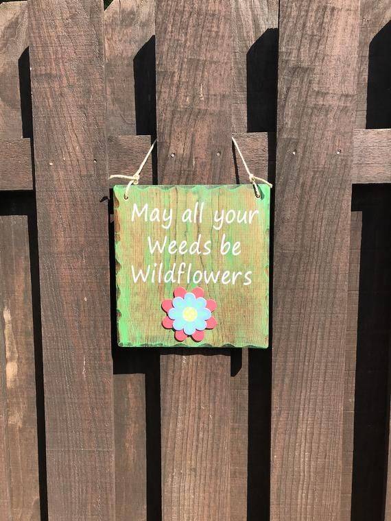 Garden Sign Custom Flower Plaque Name Outdoor Gardeners Christmas Gift