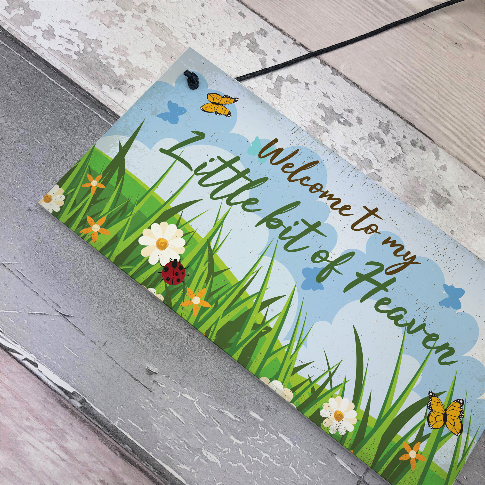 Welcome Garden Hanging Sign Garden Shed Summerhouse Plaque Nan Gifts