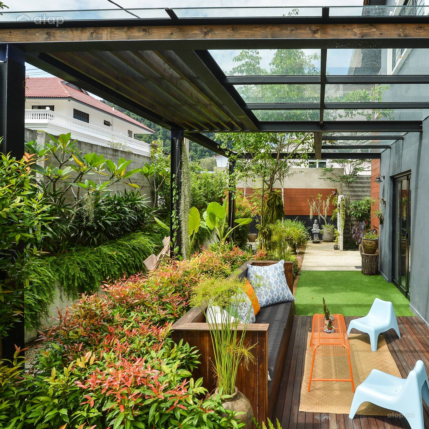 Contemporary Modern Exterior Garden Bungalow Design Ideas