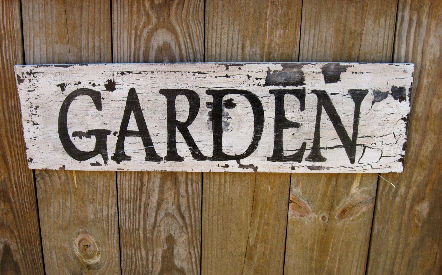 Rustic Wood Garden Pallet Sign Vintage Garden