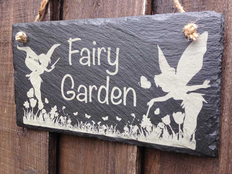 Hand Painted Garden Slate Sign Etsy Slate Signs