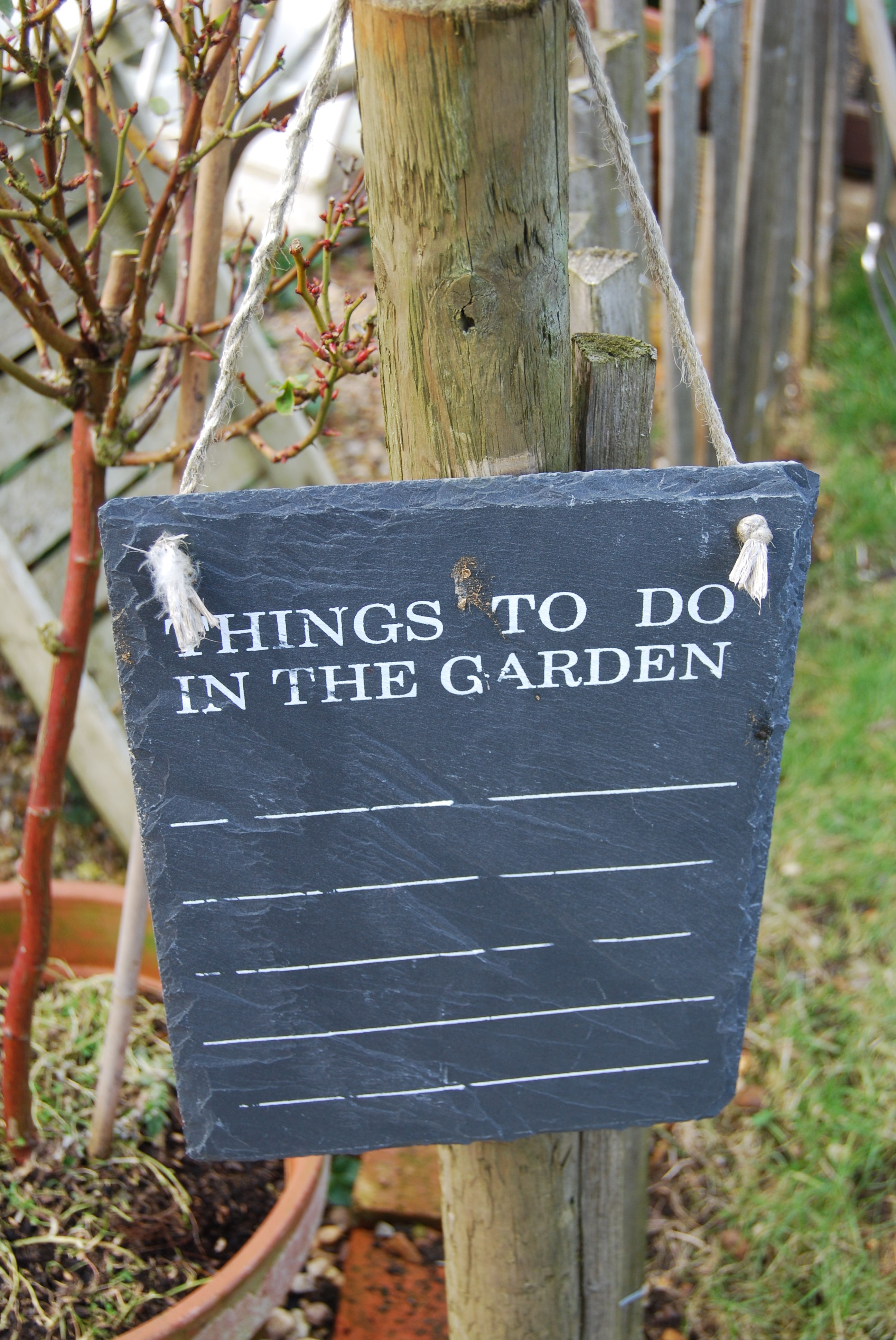 Personalised Garden Hanging Slate Sign
