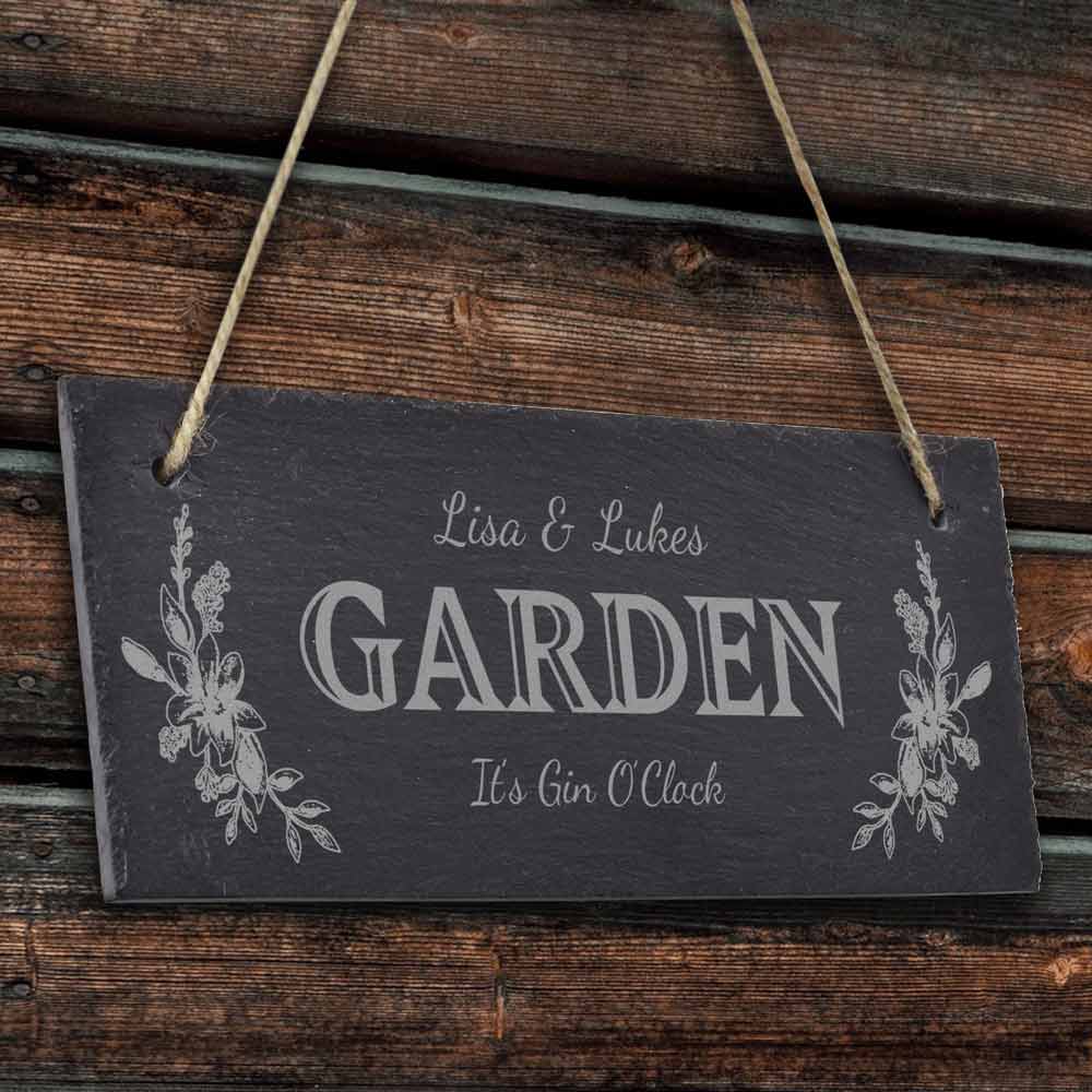 Personalised Garden Slate Sign