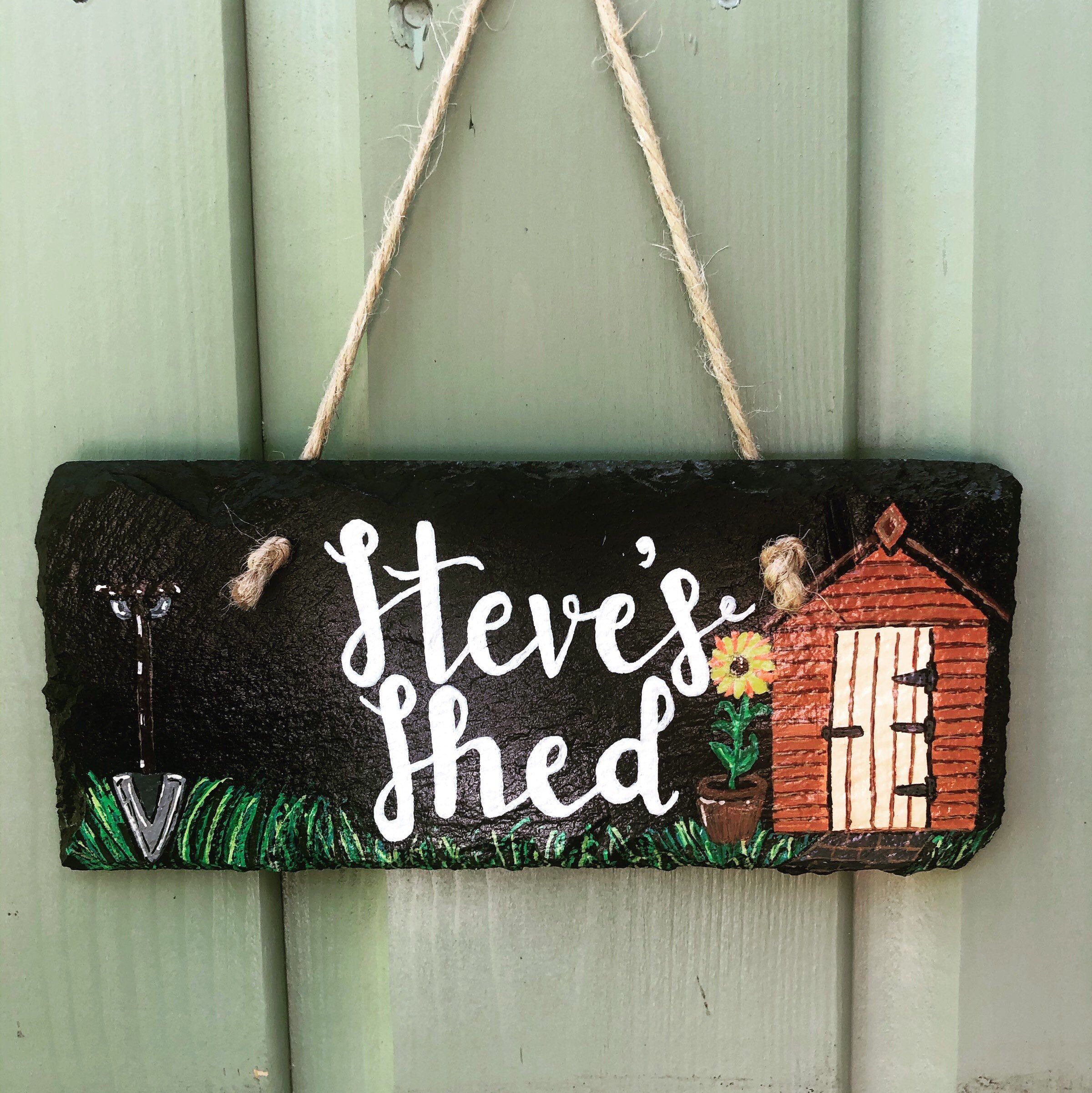 Hand Painted Slate Welcome Sign