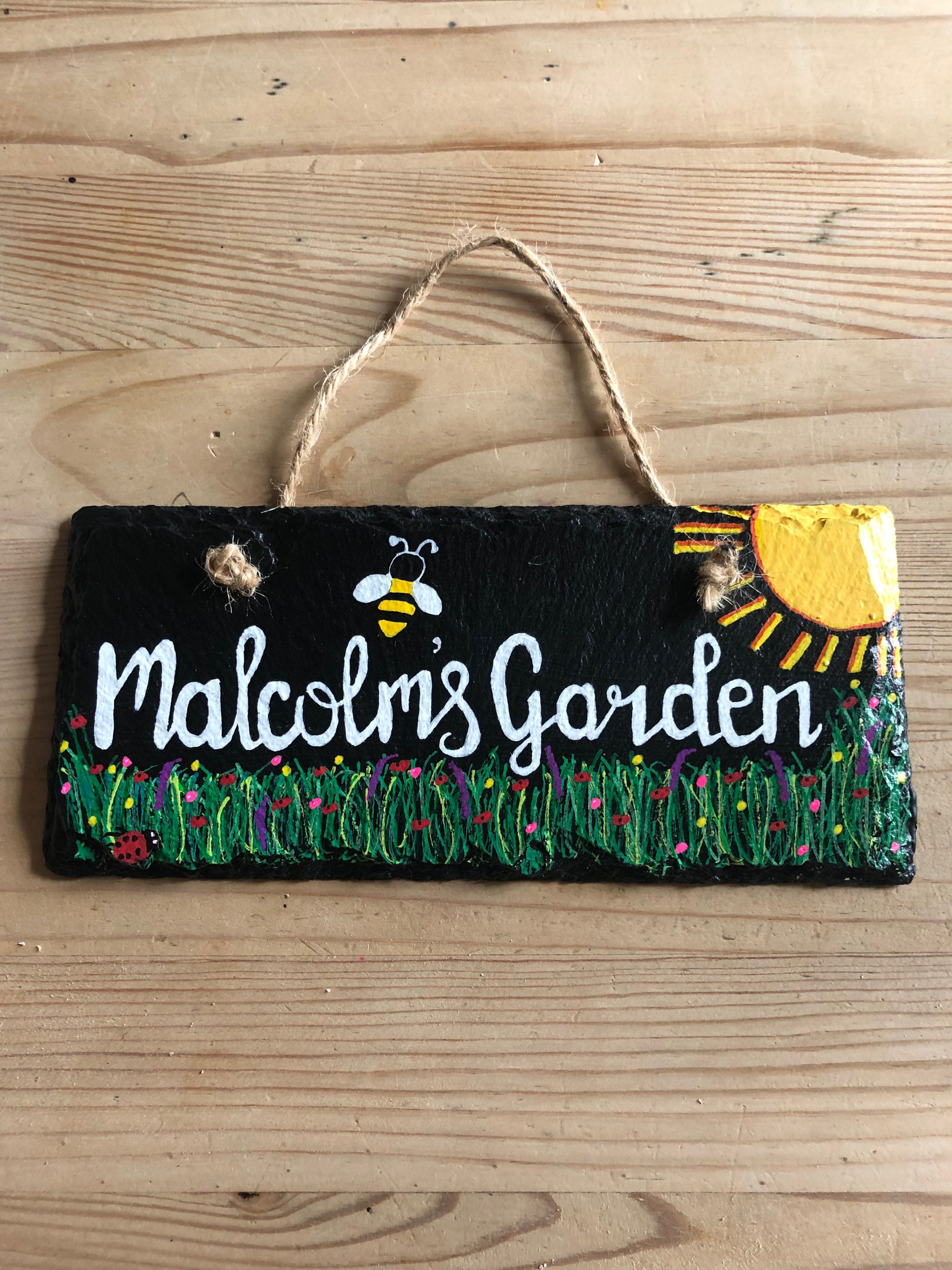 17 Slate Garden Sign Ideas You Must Look | SharonSable