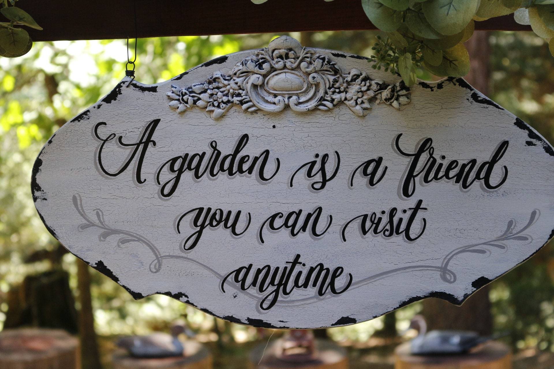 Personalized Garden Decor Metal Sign