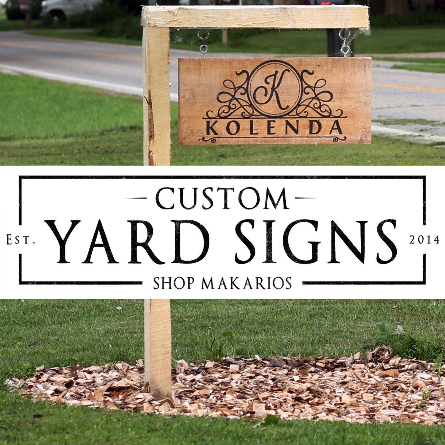 Personalized Welcome Magnetic Yard Sign Set