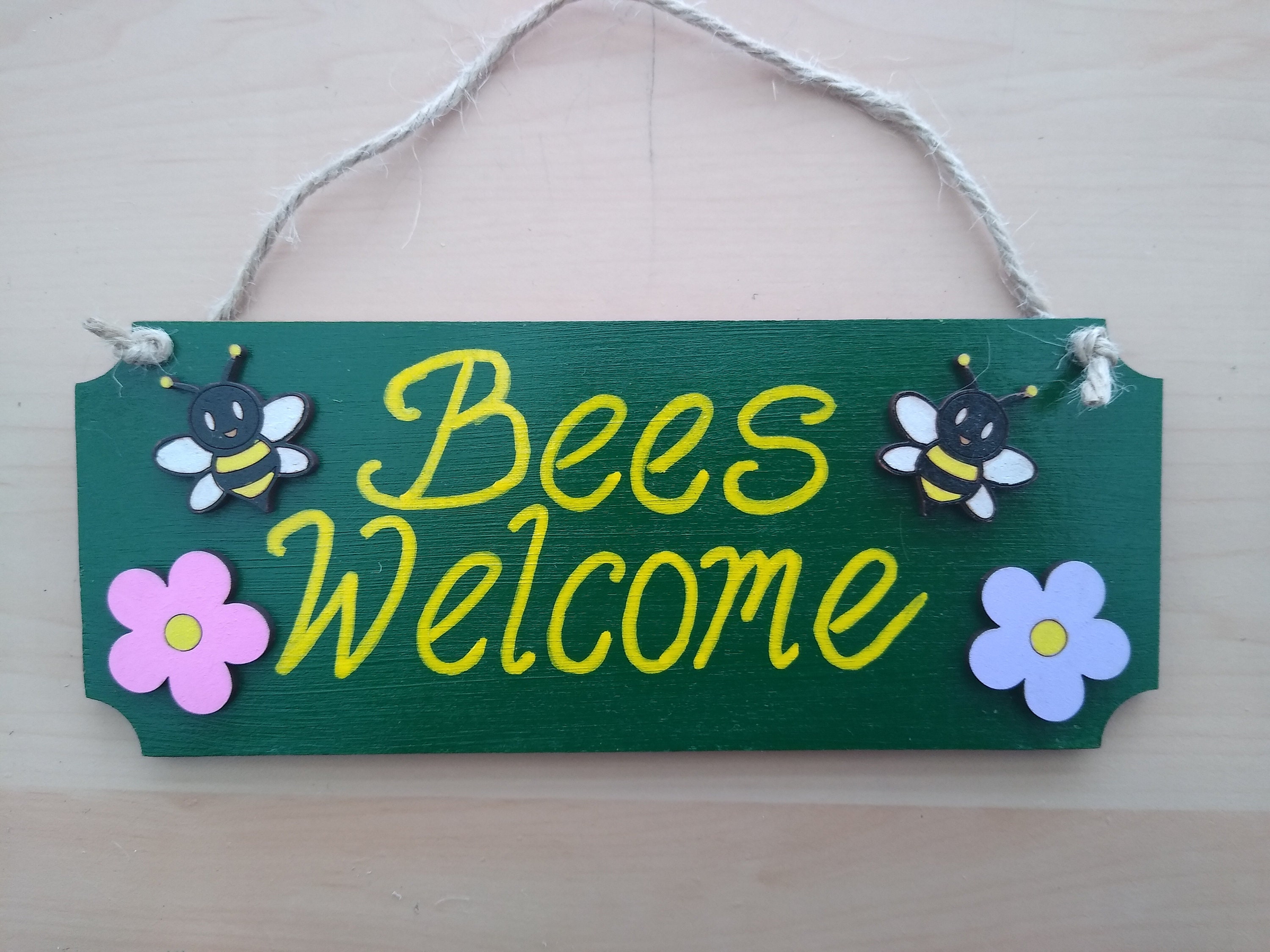 Work Bee Sign Garden Decor Pallet Art Beekeeper