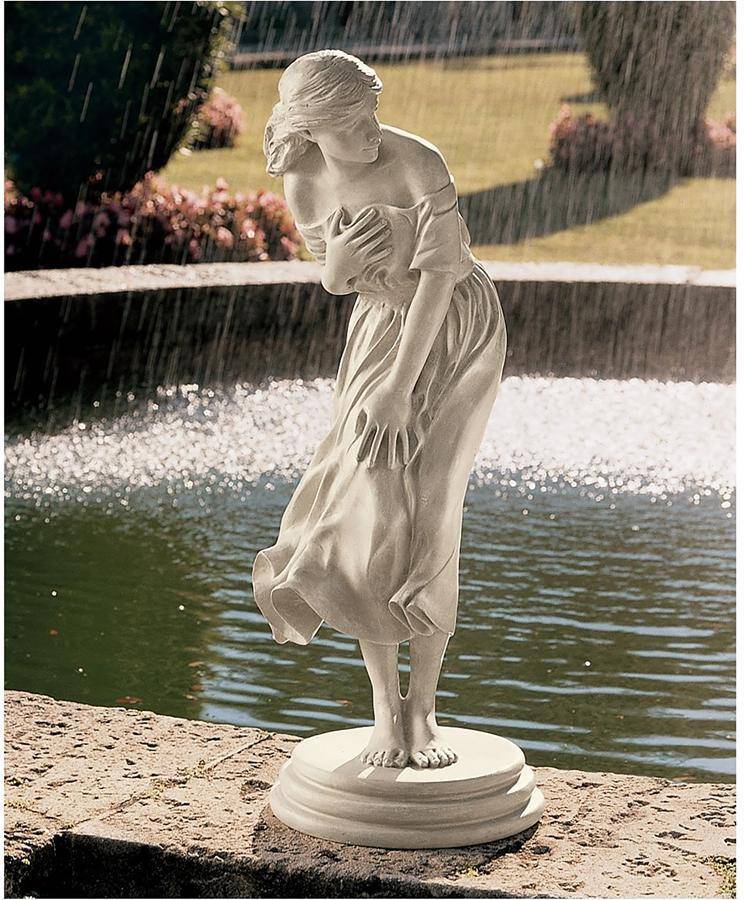 Shell Spouting Cast Bronze Garden Statue