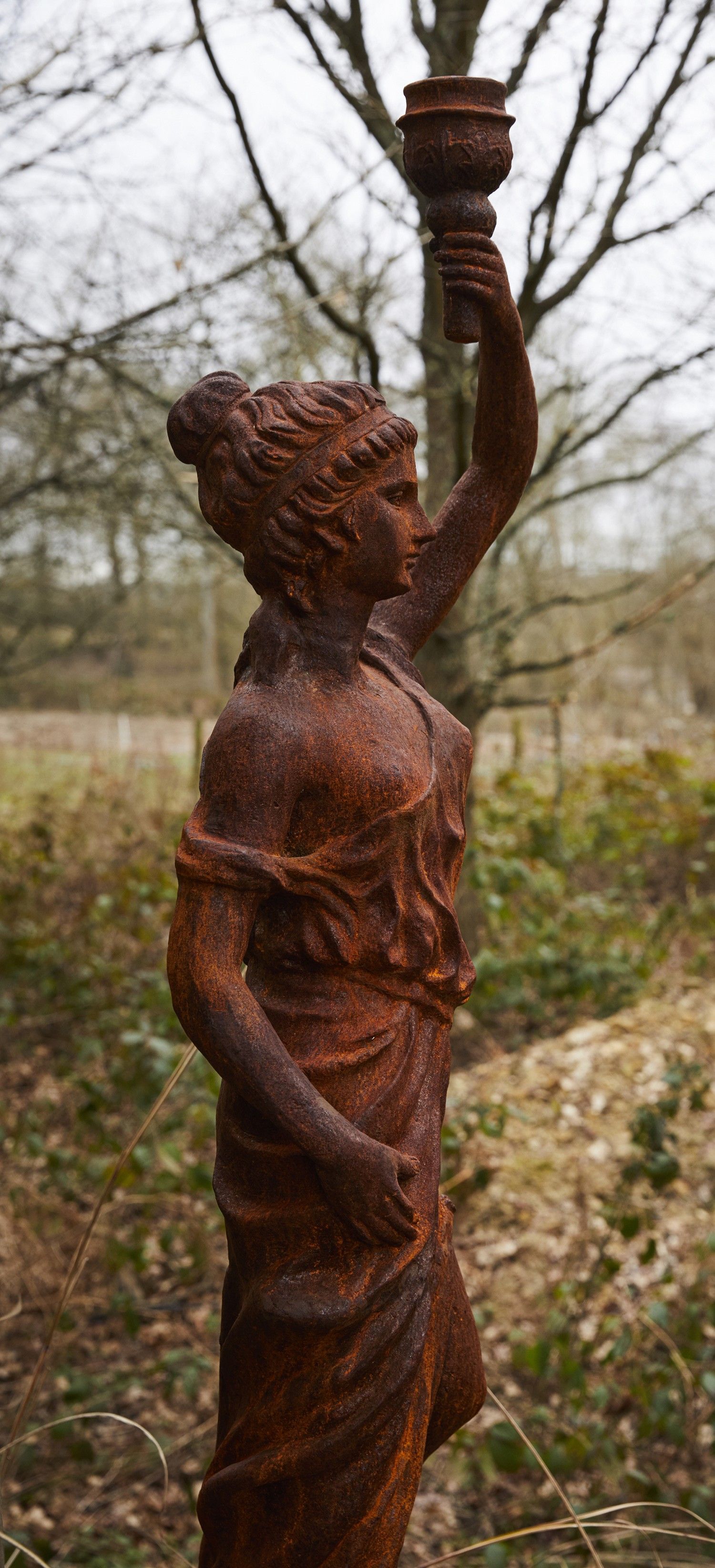 Ladystatuewaterfountain Garden Statues