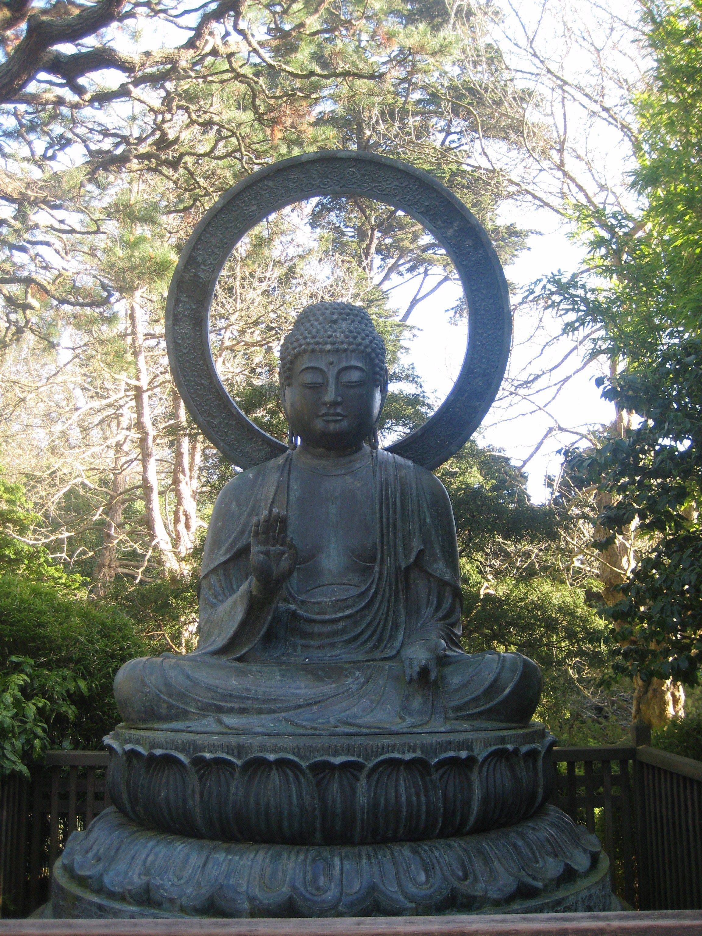 Buddha Statue Outdoor Meditation Inspiration Garden Decor