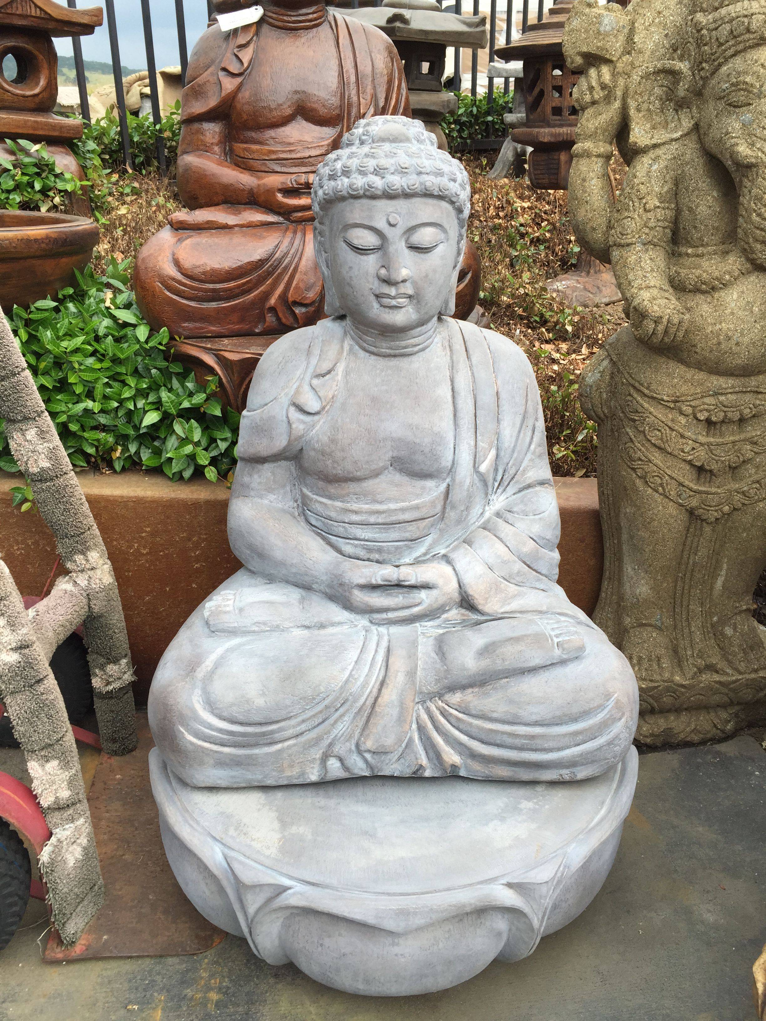 Sold Meditating Garden Japanese Buddha Statue