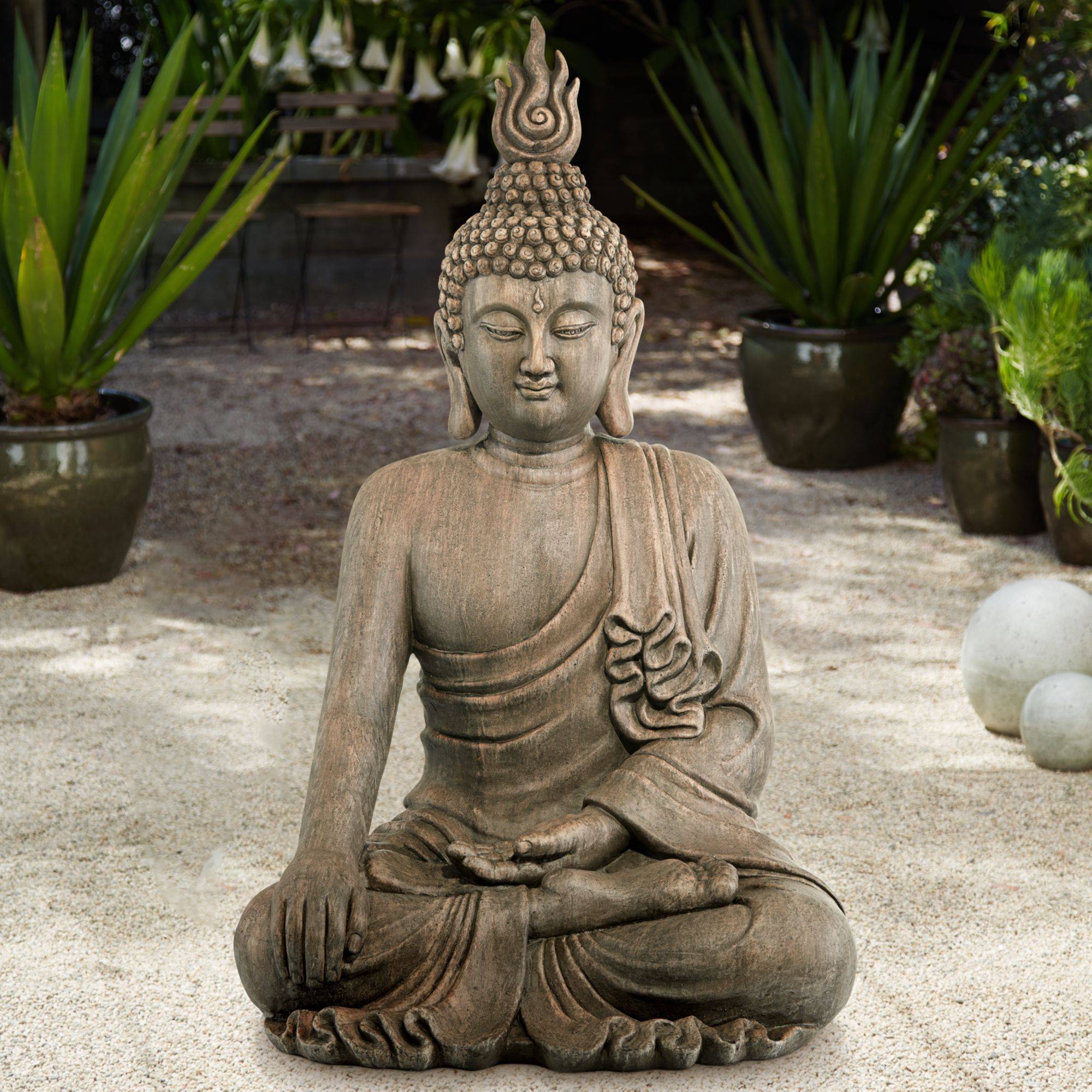 Sold Meditating Garden Japanese Buddha Statue Buddha Statue