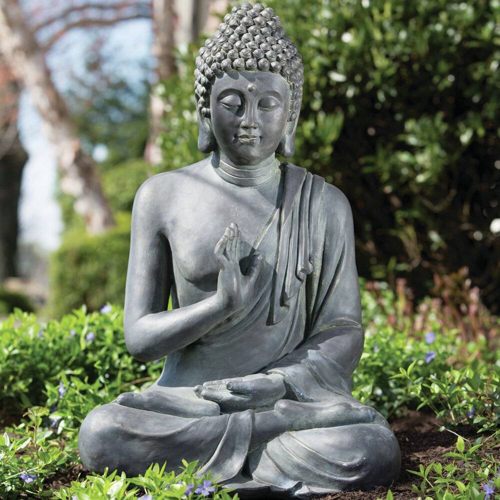 Sold Stone Japanese Garden Buddha Statue
