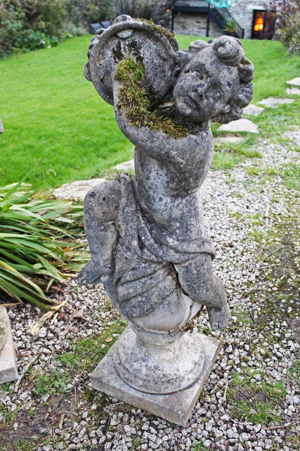 Extra Large Easter Island Head Stone Garden Ornaments