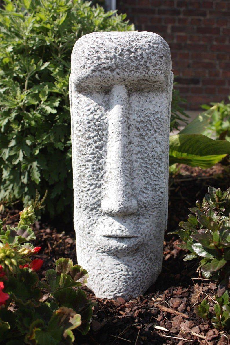 Easter Island Ahu Akivi Moai Monolith Tiki Head Garden